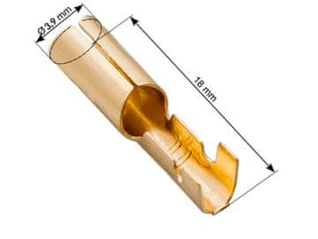 slomart Blow Neizoliran tulčasti konektor, 2.9/18mm, 100 kos