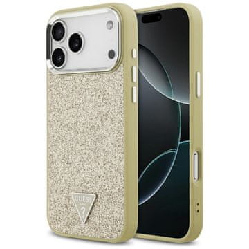 Guess GUESS OVITEK Z BLEŠČICO IN TRIKOTNIKOM MAGSAFE ZA IPHONE 17 PRO MAX ZLAT