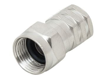 slomart Blow SAT F konektor RG6 črni zacisni z tesnilom CU