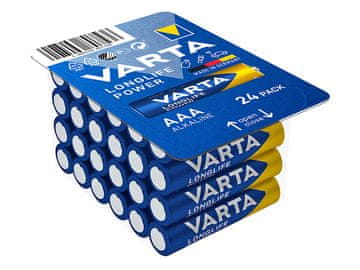 slomart Alkalne baterije Varta Longlife Power AAA LR3, 24 kos
