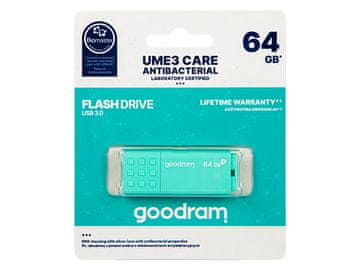 slomart Blow USB ključek 64 GB Goodram UME3 CARE USB 3.0