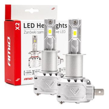 slomart Avtomobilske LED žarnice AMiO X2 H3, 6500K, Canbus