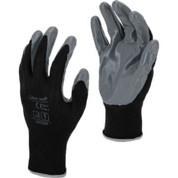slomart Lahti Pro Nitrilne rokavice L222008P, črno-sive, vel. 8 (12 parov)