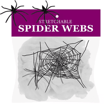 slomart Umetna pajčevina z 2 pajkoma Malatec, Halloween dekoracija