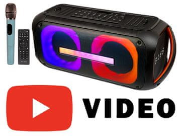 slomart Blow DJBOX prenosni Bluetooth zvočnik, črn, z mikrofonom in daljincem