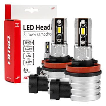 slomart LED avtomobilske žarnice AMiO H-mini H8/H9/H11/H16 6500K CANBUS