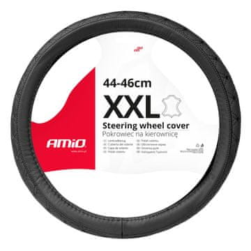 slomart AMiO prešita usnjena prevleka za volan XXL 44-46 cm