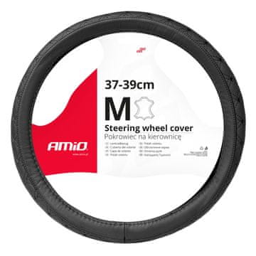slomart AMiO prešita usnjena prevleka za volan M 37-39 cm