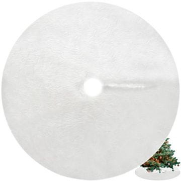 slomart Podložka pod božično drevo Ruhhy 150 cm, belo krzno
