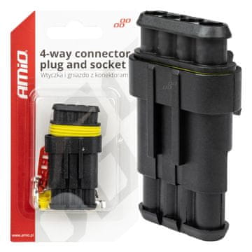 slomart Hermetični vtični konektor AMiO Superseal 4-pin z gumijastimi tesnili