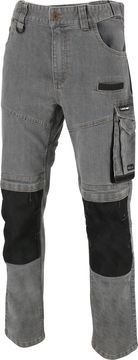 slomart Lahti Pro delovne jeans hlače 2XL, sive, stretch, ojačane, CE