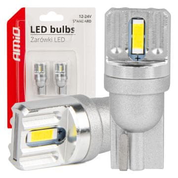 slomart LED žarnici T10 W5W AMiO (2x SMD 1860, 12V/24V)