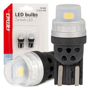 slomart LED žarnice AMiO Pure Light T10 W5W, 6000K, bela