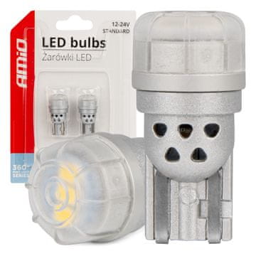 slomart LED žarnici Standard T10 W5W AMiO (3x SMD 3020, 12V/24V)