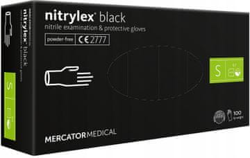 slomart MERCATOR Nitrylex Black nitrilne rokavice, S