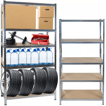 slomart MALATEC regal - 5 polic, 180x90x40 cm, nosilnost 875 kg