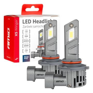 slomart AMiO LED žarnici X5 WINGER HB3 6000K CANBUS