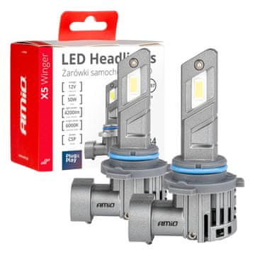 slomart AMiO LED žarnici X5 WINGER HB4 6000K CANBUS