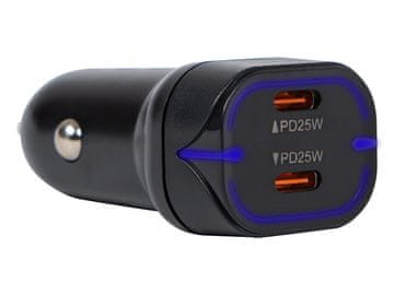 slomart Avto polnilec Blow 50W, 2x USB-C (PD)