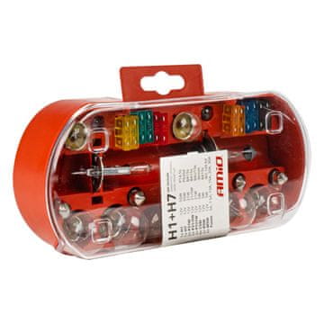 slomart AMiO komplet žarnic in varovalk H7 + H1, 30 kosov