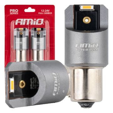 slomart Avtomobilske LED žarnice AMiO PY21W, oranžne, 12V/24V