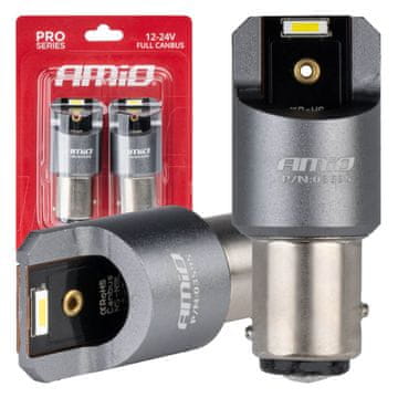 slomart Avtomobilske LED žarnice AMiO BAY15d P21/5W, bele, 12V/24V
