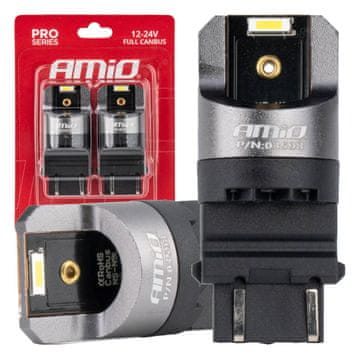 slomart Avtomobilske LED žarnice AMiO P27/7W, Full CANBUS, bele