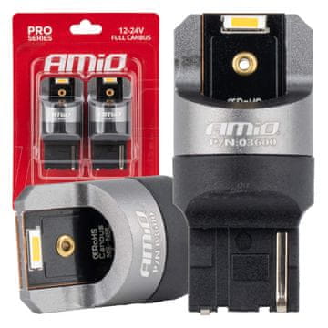 slomart Avtomobilske LED žarnice AMiO WY21W, oranžne, 12V/24V