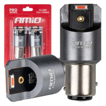 slomart Avtomobilske LED žarnice AMiO P21/5W, rdeče, 12V/24V