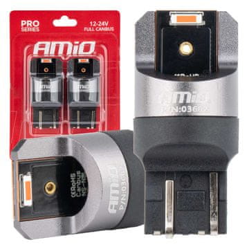 slomart Avtomobilske LED žarnice AMiO W21/5W, rdeče, 12V/24V