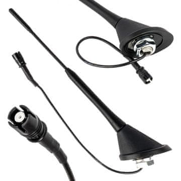 slomart Avtomobilska antena AMiO ANT10 bat z ojačevalcem, RAKU-2, 25,4 cm