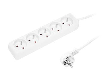 slomart Podaljšek Blow 5-vtični, 3m, bel