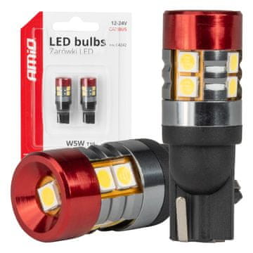 slomart LED žarnica AMiO CAN-BUS T10 W5W 9xSMD 3030 White (12/24V)