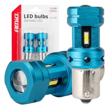 slomart LED žarnica AMiO CAN-BUS 1156 BA15S 4xSMD 1860 White (12/24V)