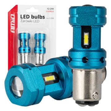 slomart AMiO 1157 BAY15D LED žarnice CANBUS 4xSMD 1860 White (12V/24V)