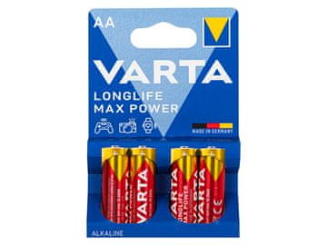 slomart Baterije VARTA AA LR6 Longlife Max Power, 4 kosi