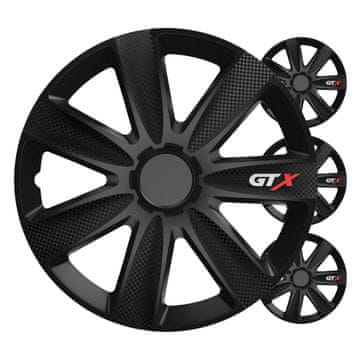 slomart VERSACO GTX Carbon avtomobilski pokrovi platišč, komplet 4 kosov, črni, 17"