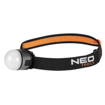 slomart NEO TOOLS Naglavna svetilka za kampiranje, 450 lm, USB-C polnilna