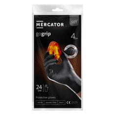 AMIO Črne nitrilne rokavice Mercator GoGrip, 4 kosi, velikost S