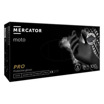 AMIO Mercator moto rokavice črne nitrilne velikosti XXL 100 kosov.