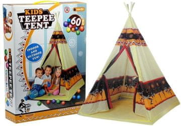 slomart Indijanski šotor Tipi z žogicami, 155 cm