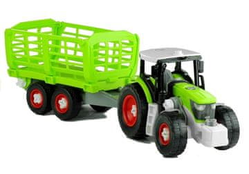slomart LEAN TOYS Razstavljiv traktor s prikolico (43 cm)
