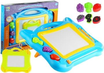 slomart LEAN TOYS Velika magnetna tabla za risanje "Znicopis" z žigi