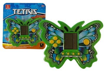 slomart LEAN TOYS Elektronska igra Tetris - Motivi metulja (zelena)