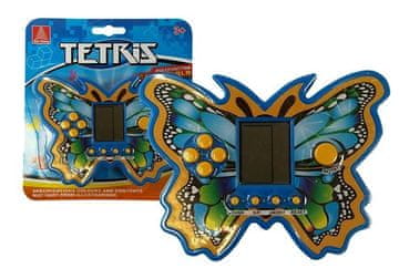 slomart LEAN TOYS Elektronska igra Tetris - Motivi metulja (modra)