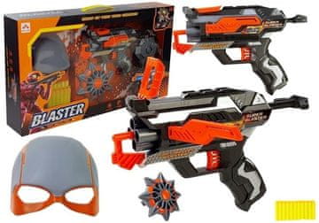 slomart LEAN TOYS zložljivi pištola na penaste krogle z masko