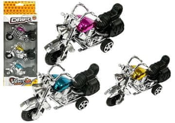 slomart Set 3 Motociklov LEAN TOYS z Ročnim Pogon