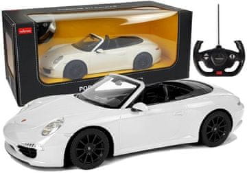 shumee Porsche 911 Carrera S Avto na daljinsko upravljanje RC Rastar Bela 1:12