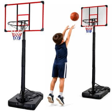 slomart LEAN SPORT mobilna košarkarska koš, nastavljiva višina 200-305cm