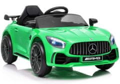 shumee Mercedes AMG GT R avtomobil na baterije z daljinskim upravljalnikom LED luči MP3 zelene barve